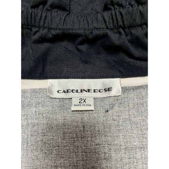 Caroline Rose Abstract Striped Multicoloured Zip Jacket Women’s Size 2XL - Picture 4 of 6